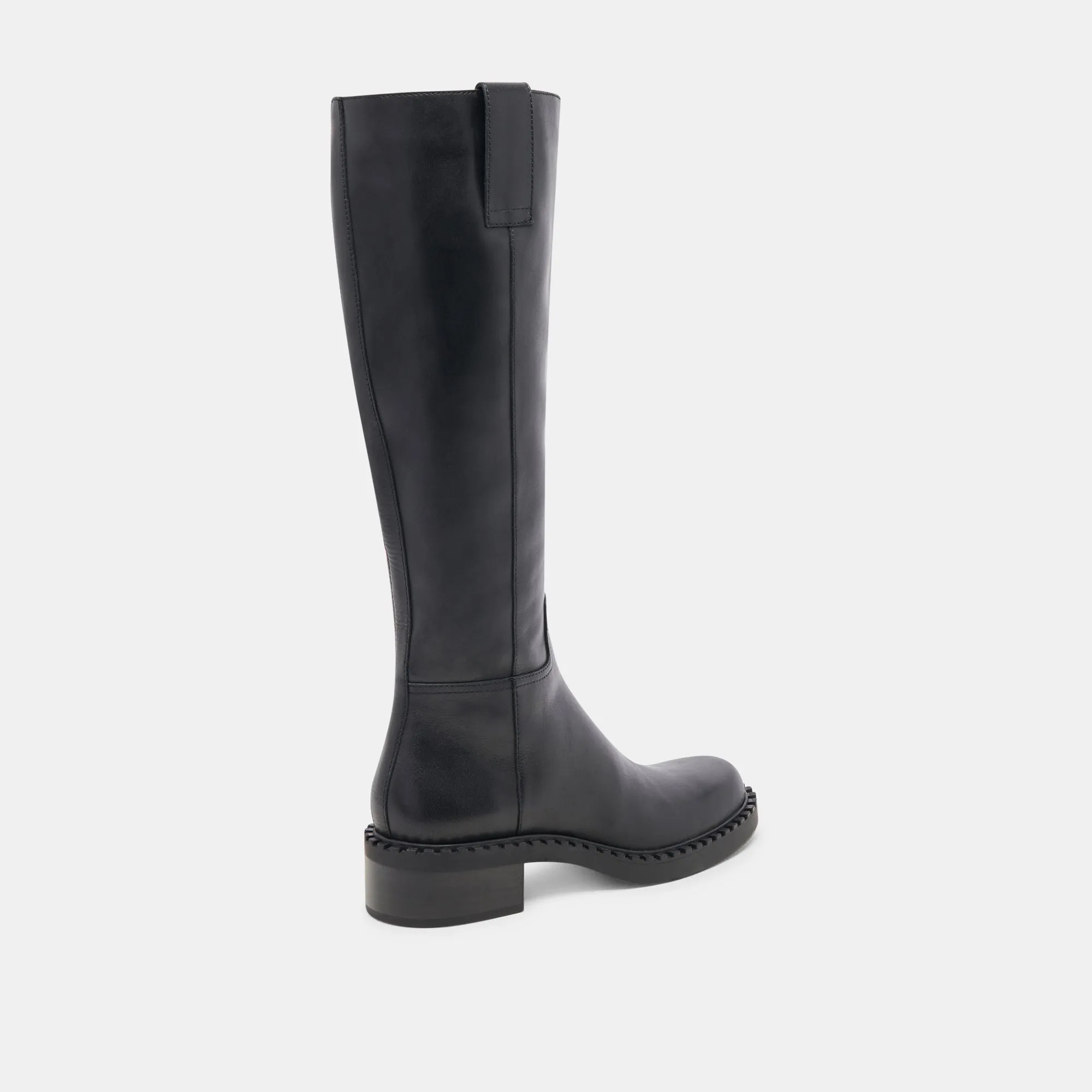 Comfortable Upper Material GLORY H2O WIDE CALF BOOTS BLACK LEATHER
