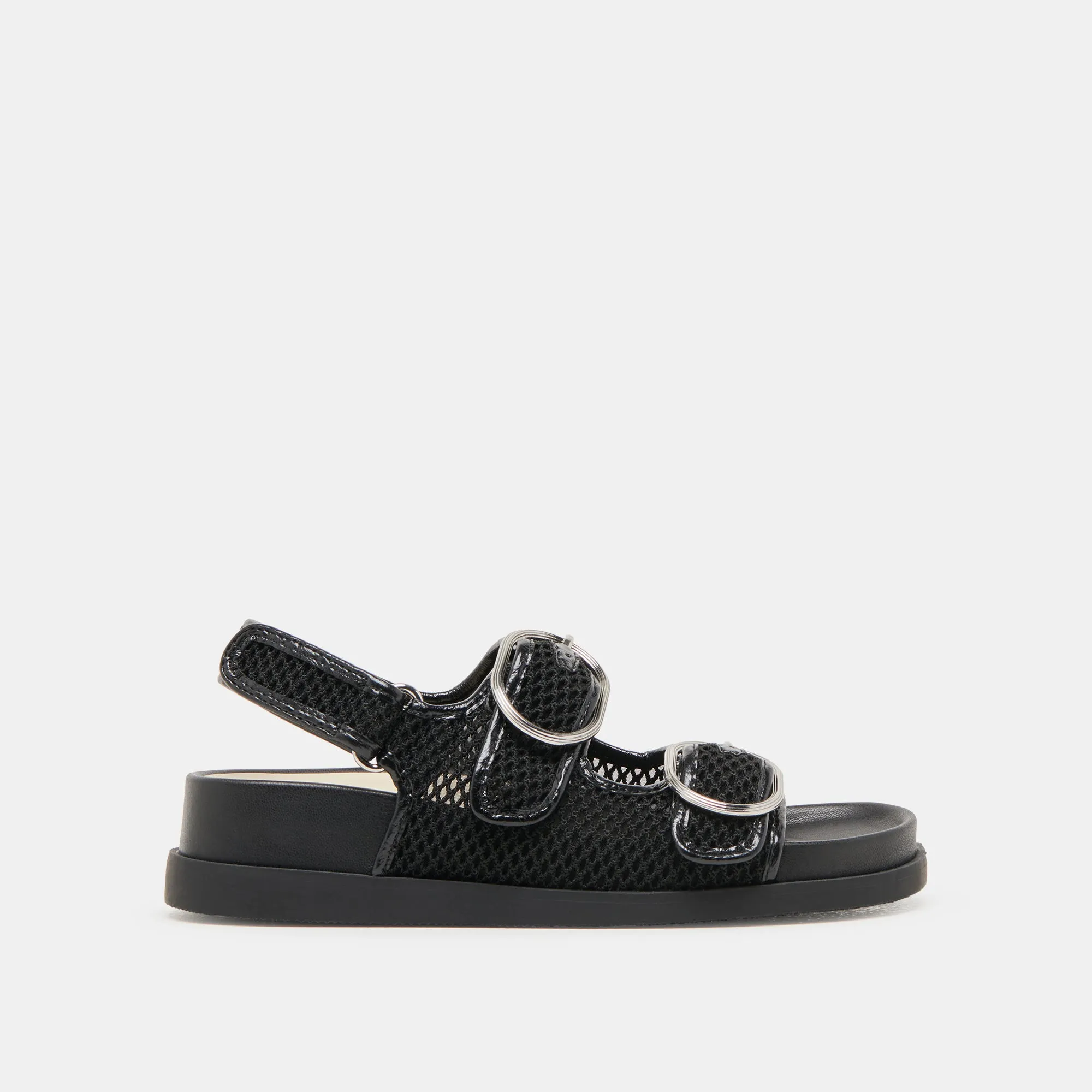 STARLA MESH SANDALS BLACK WOVEN MESH Dynamic lining