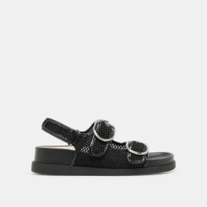 STARLA MESH SANDALS BLACK WOVEN MESH Dynamic lining