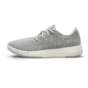 Women's Wool Runner Mizzle - Light Grey (Natural White Sole) Rocker sole geometry