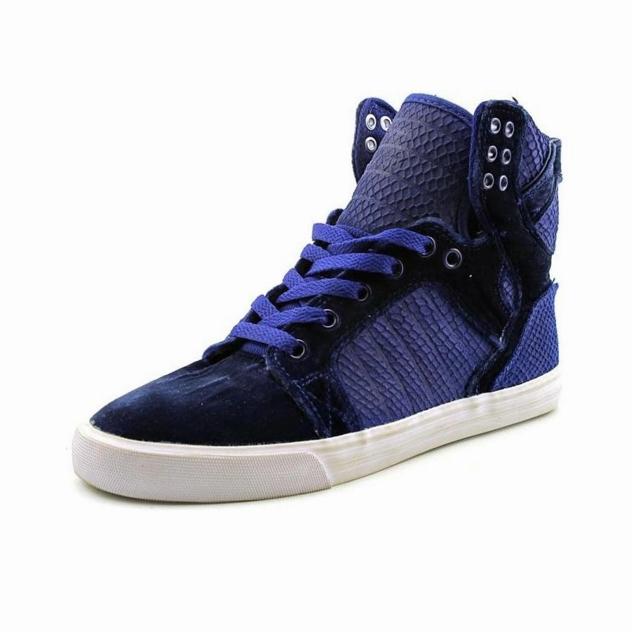 Comfortable Casual Shoes Minimal Bulk SUPRA Womens SKYTOP Royal-White Sneakers