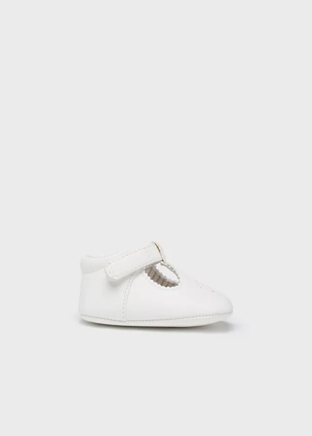 Velcro T-Strap Shoes - Off White Anti-odor technology