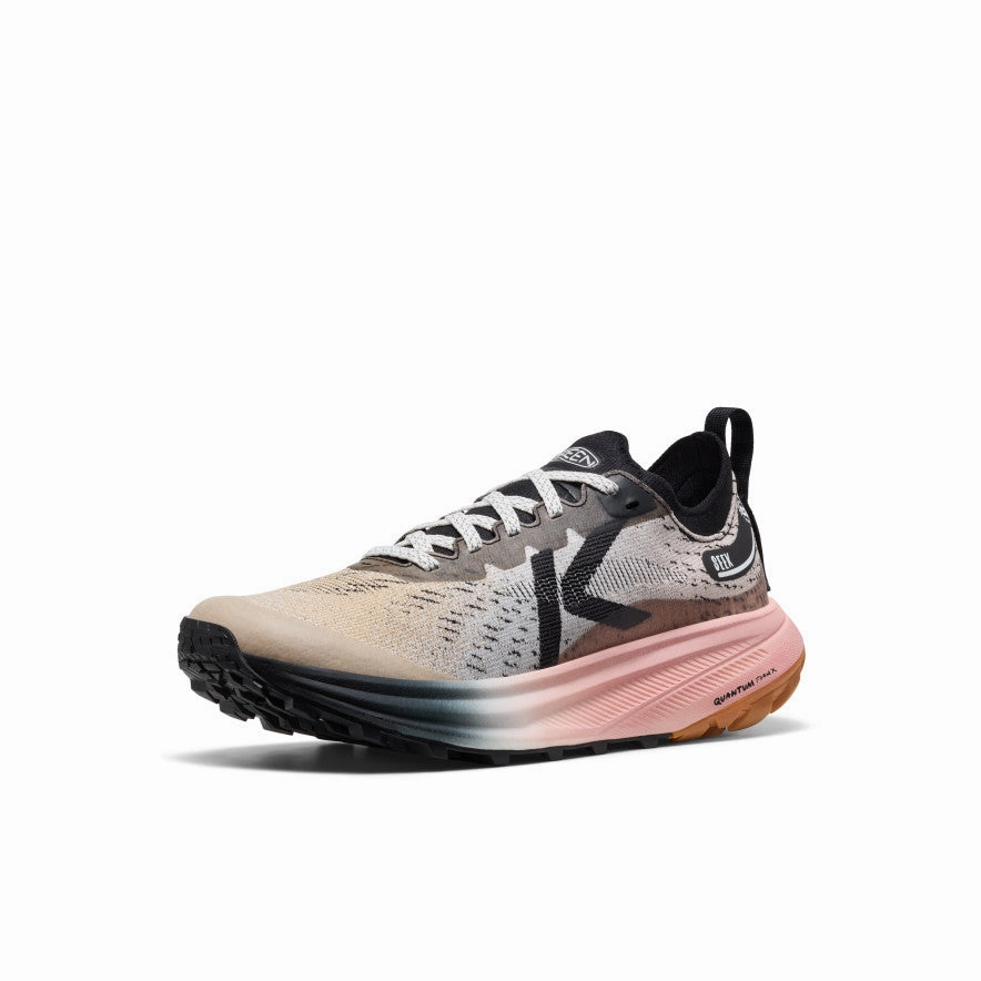 Lace Lock Mechanism Smooth Surface Women's Seek Trail Running Shoe  |  Black/Sunset Sand