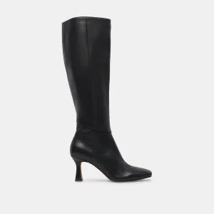 GYRA EXTRA WIDE CALF BOOTS BLACK LEATHER OrthopedicDesign