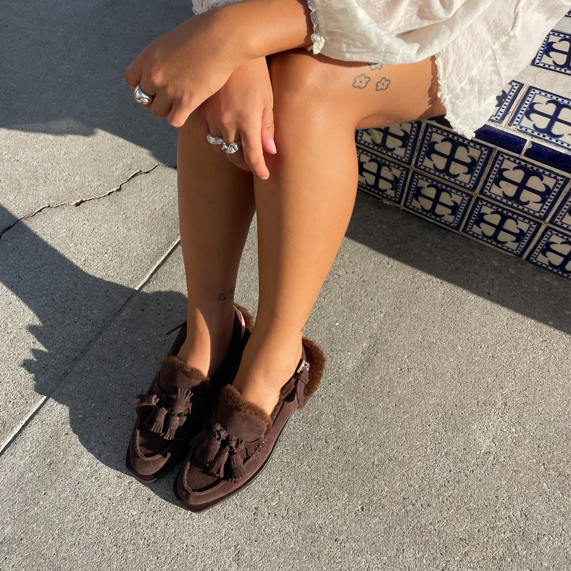 HAMLIT PLUSH LOAFERS DK BROWN SUEDE Bold Statement Wedding Shoes