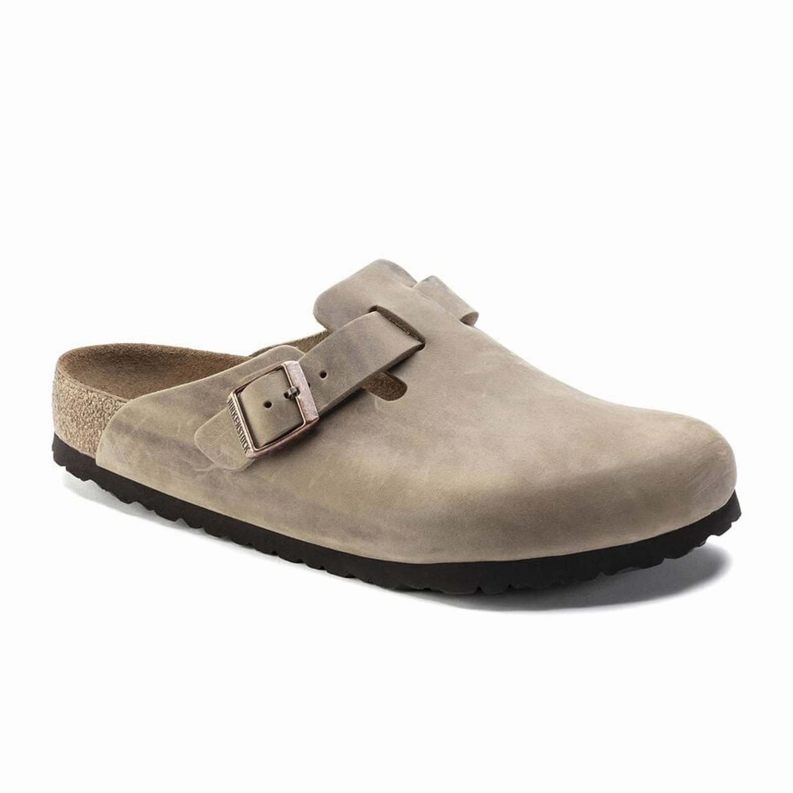 Stitch Detail Birkenstock Boston Soft Footbed Clog (Men) - Tobacco Oiled Leather
