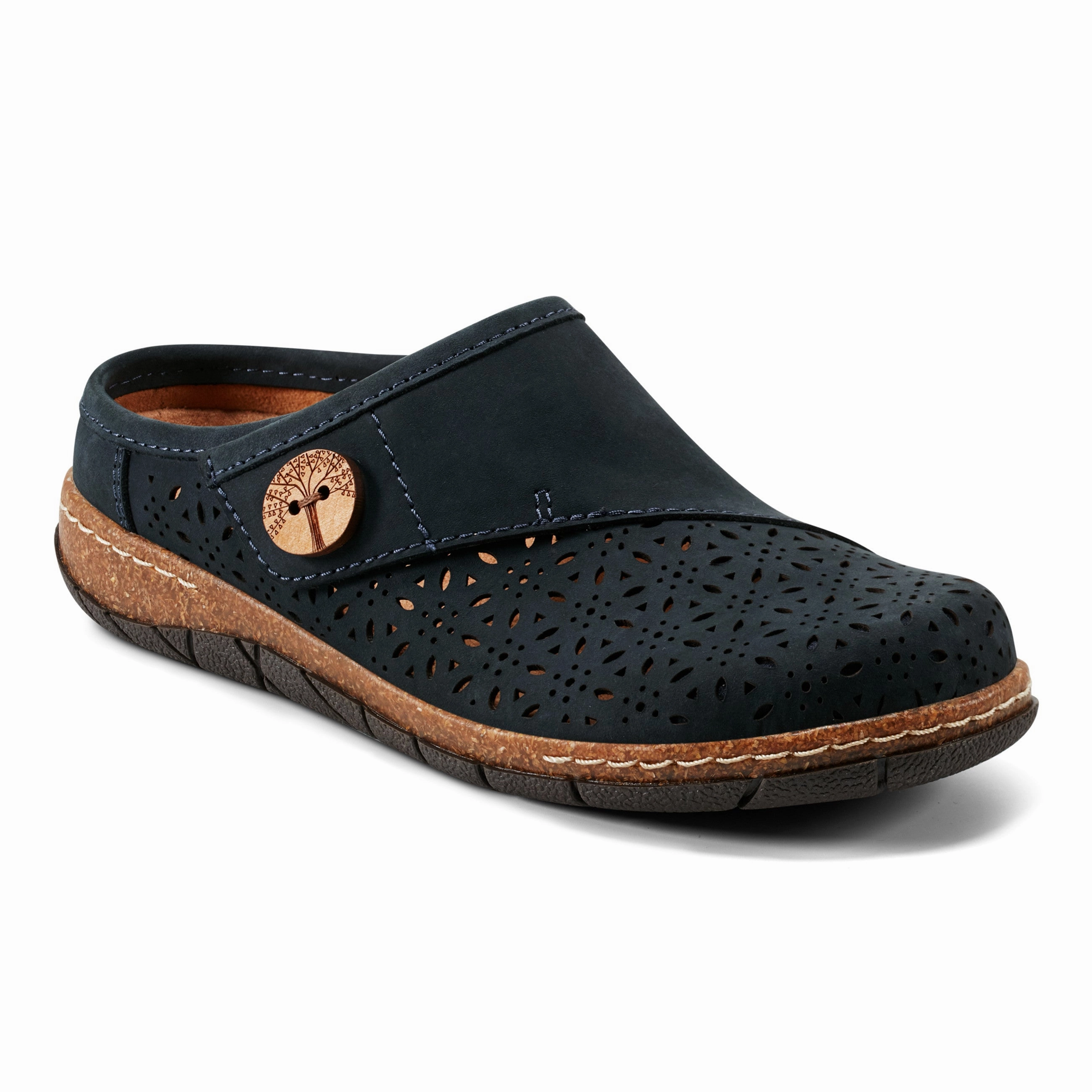 Classic Slip-Ons Dock Style Erinn Round Toe Casual Slip-on Flat Clogs