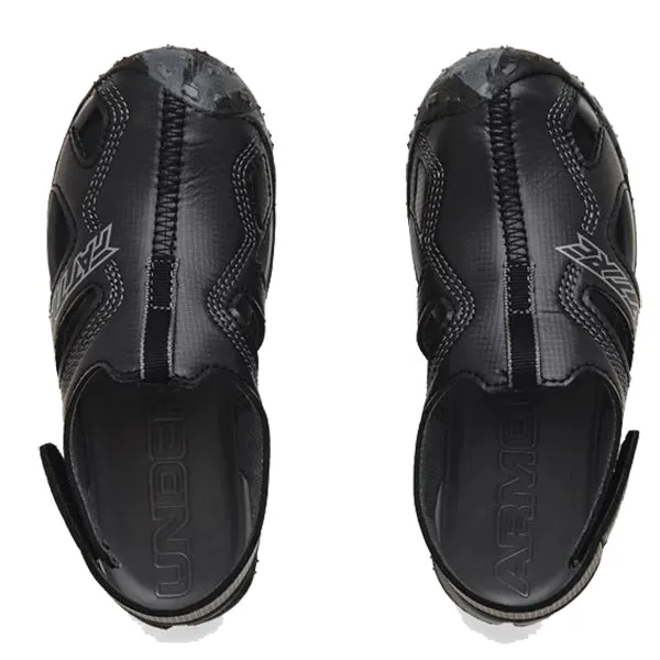 Pre-School UA Fat Tire Defender Sandals 3023783 Comfortable Step In Feel Embroidered