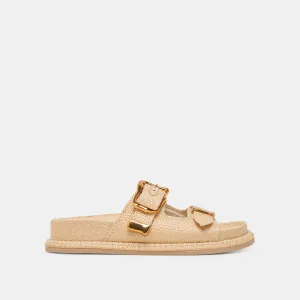 SEVANA SANDALS LT NATURAL RAFFIA Moisture Wicking Liner