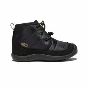 synthetic leather Heavy Duty Support Little Kids' Howser II Waterproof Chukka  |  Black/Black