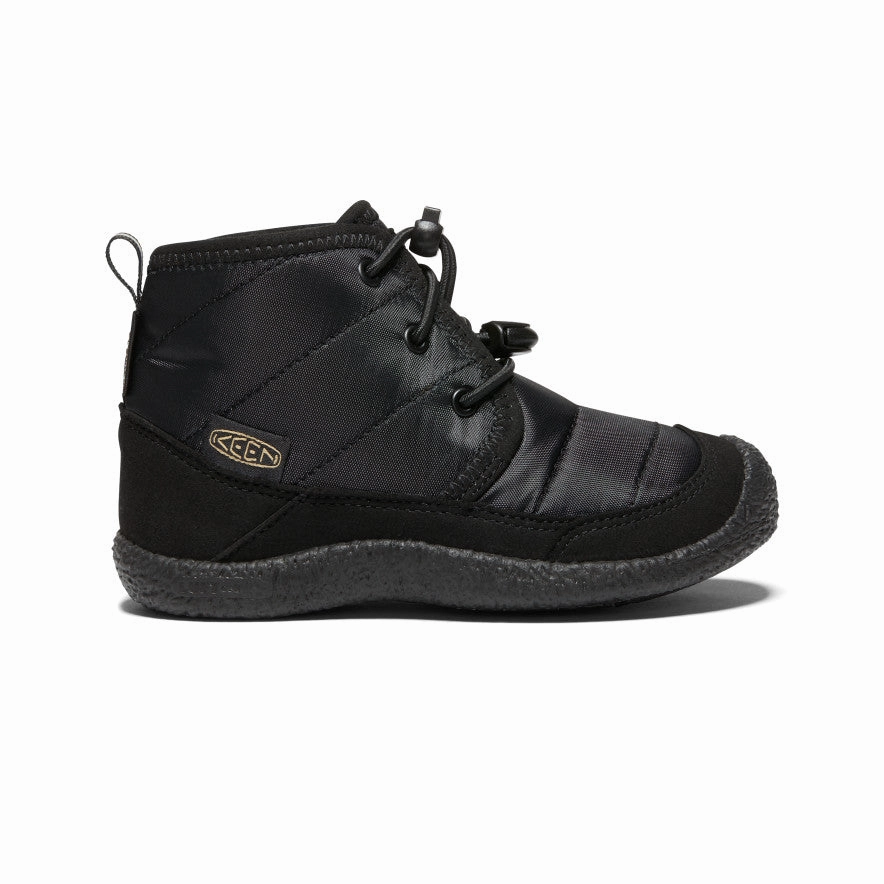 synthetic leather Heavy Duty Support Little Kids' Howser II Waterproof Chukka  |  Black/Black
