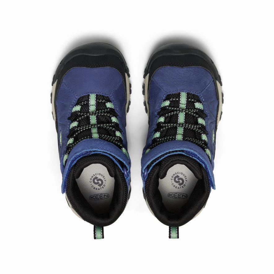 Cool Look Little Kids' Targhee IV Waterproof Hiking Boot  |  Skipper Blue/Hemlock