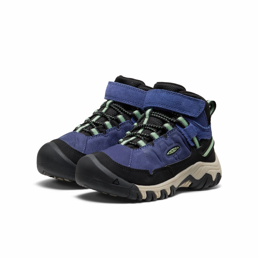 Little Kids' Targhee IV Waterproof Hiking Boot  |  Skipper Blue/Hemlock Comfortable Heel Counter Protective Upper