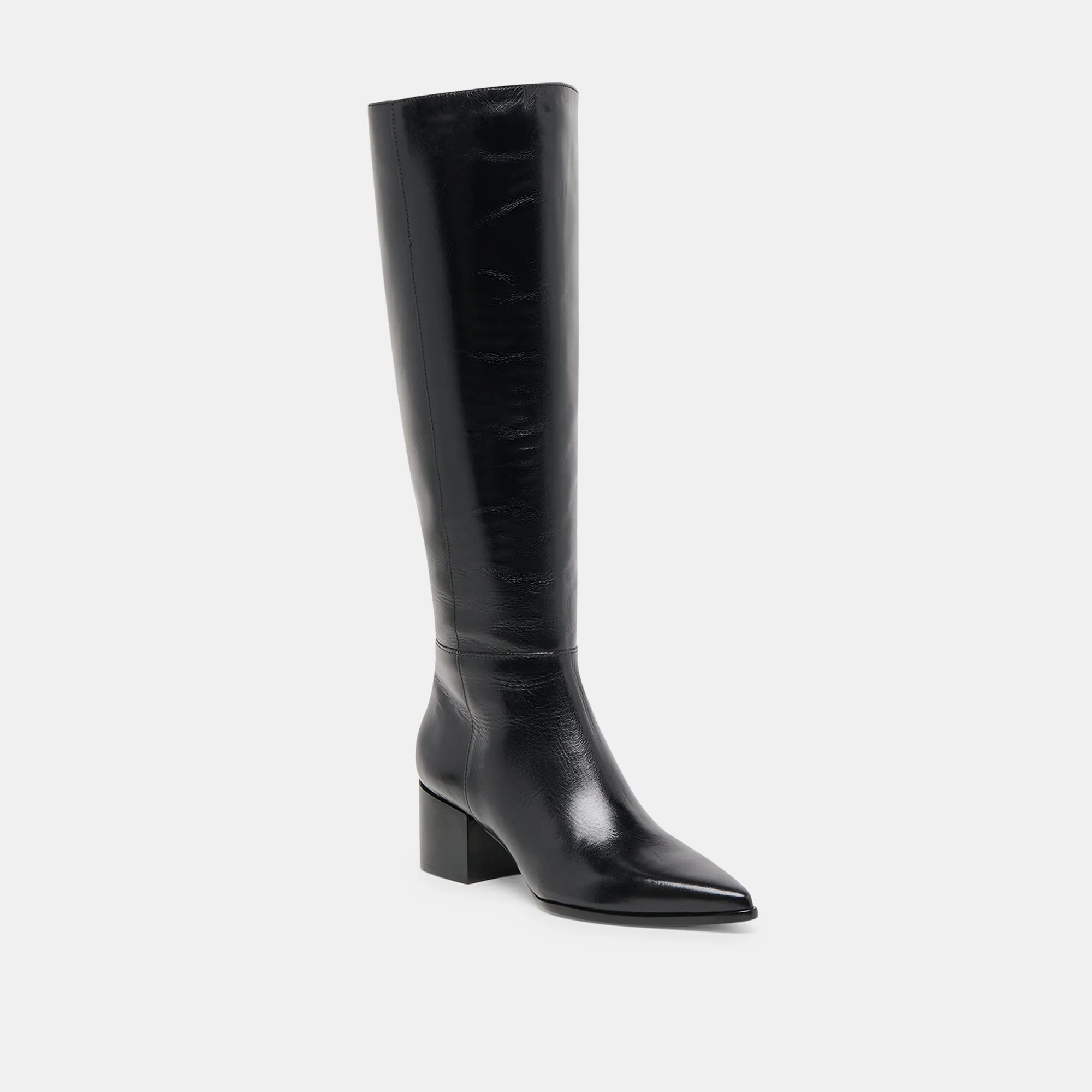 KIRSON WIDE CALF BOOTS BLACK LEATHER Daily Go-To
