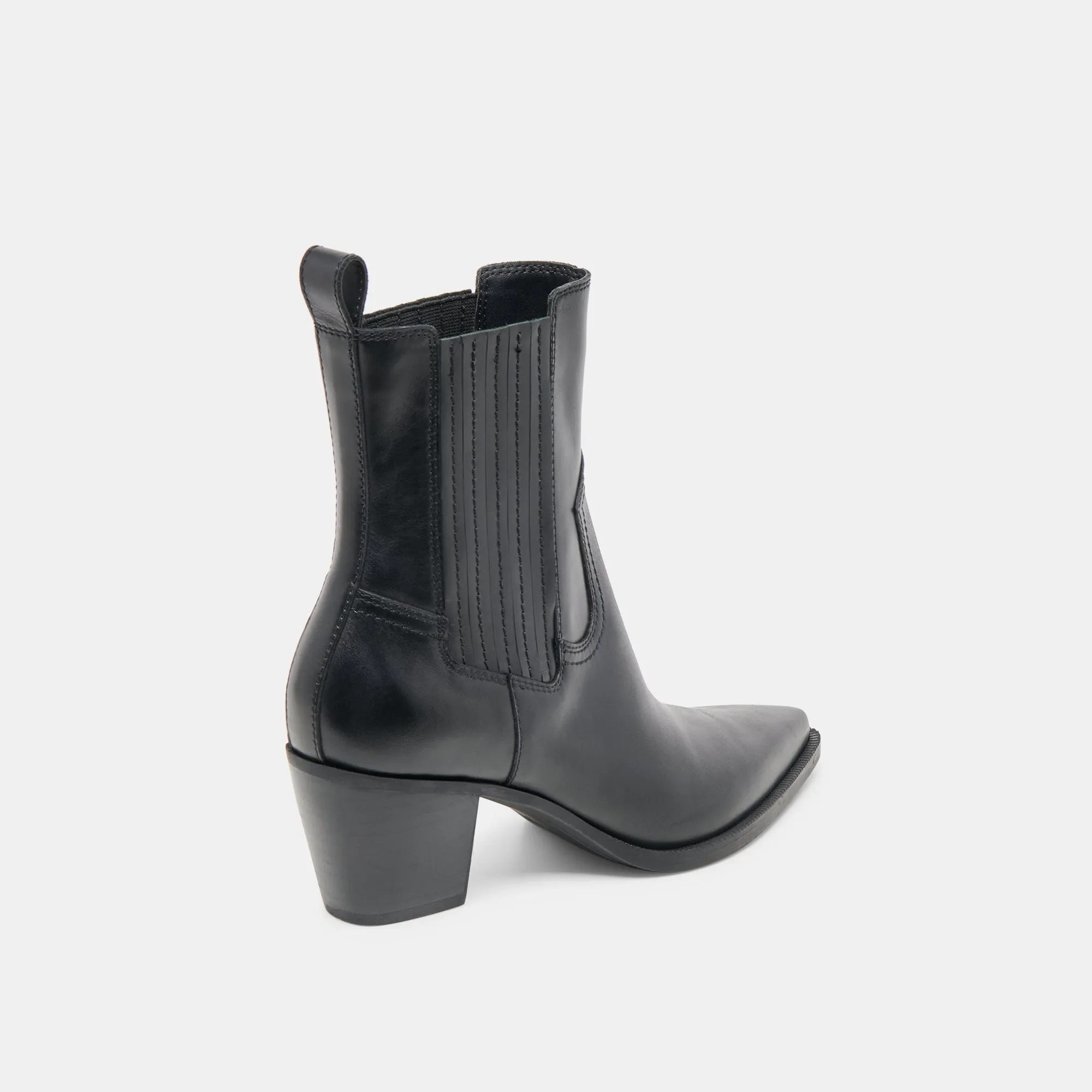 Ultra-soft comfort SLIM BOOTIES BLACK LEATHER
