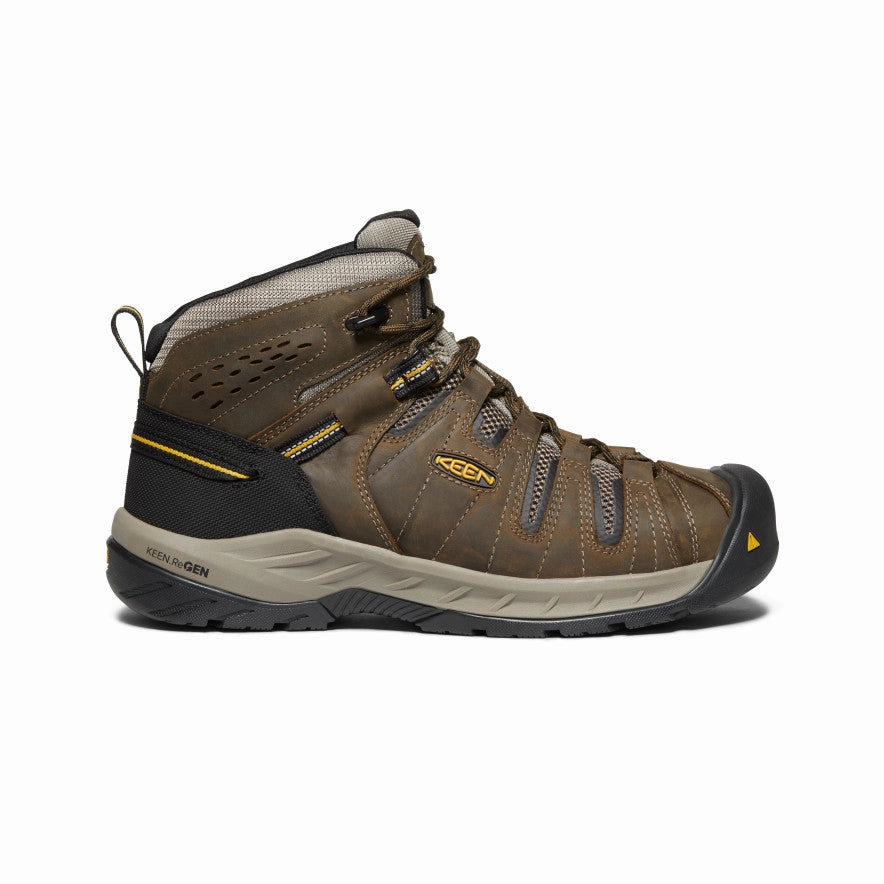Men's Flint II Boot (Steel Toe)  |  Cascade Brown/Golden Rod Flexible Frame Weather Resistant User Soft Insole