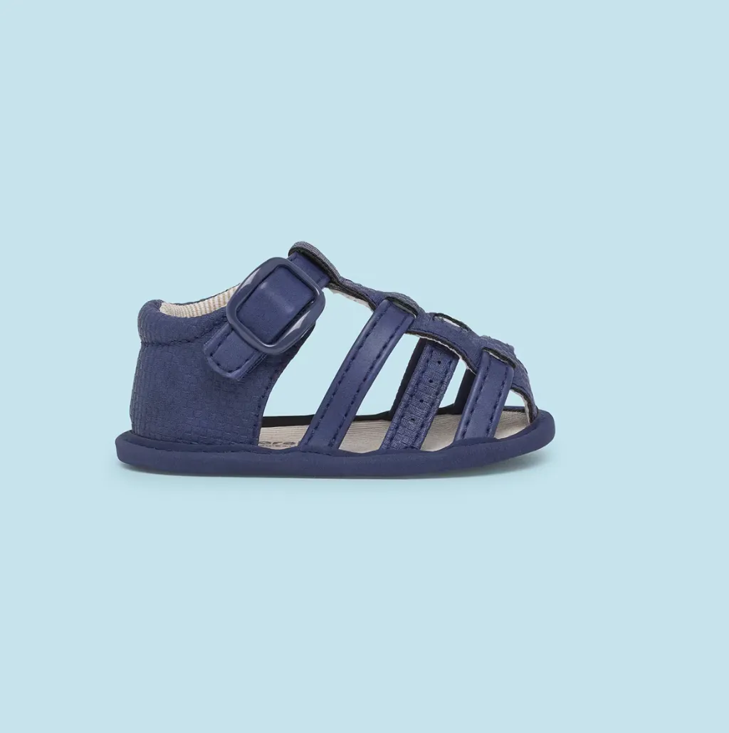 Soft Sole Infant Sandals | Navy Blue High Heel
