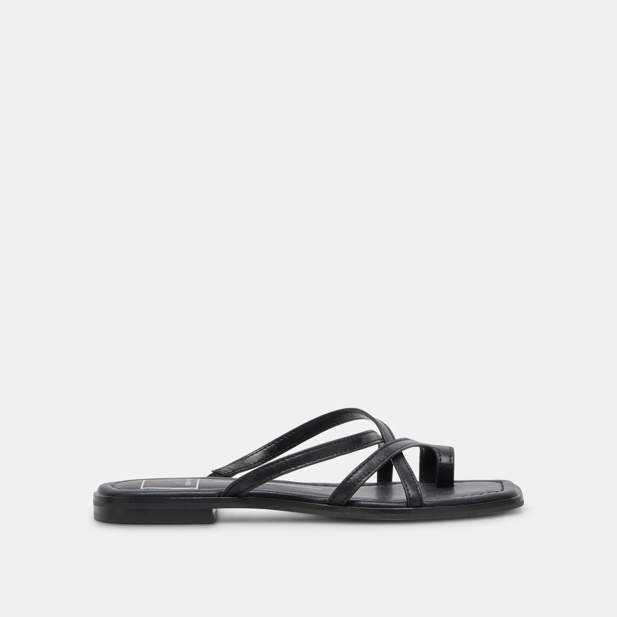 INDIGO SANDALS BLACK LEATHER Secure Sole