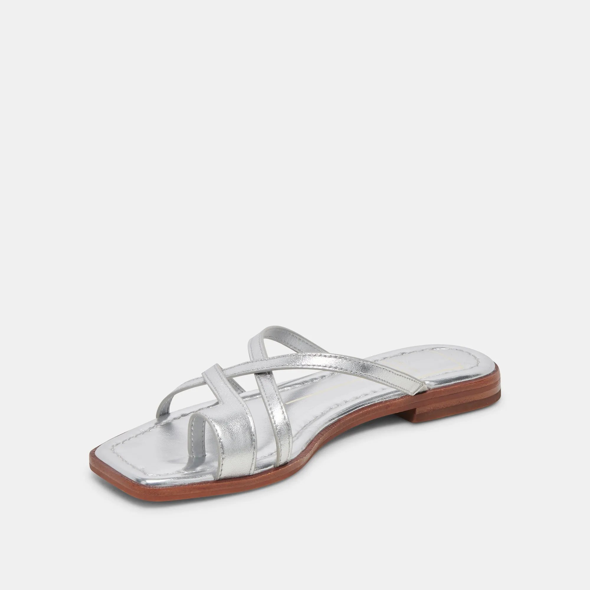 INDIGO SANDALS SILVER DISTRESSED LEATHER least modern