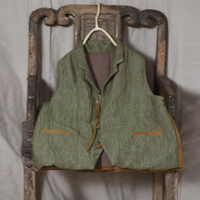 Women Color Block Lapel Cotton Padded Warm Vests Seasonal Trend