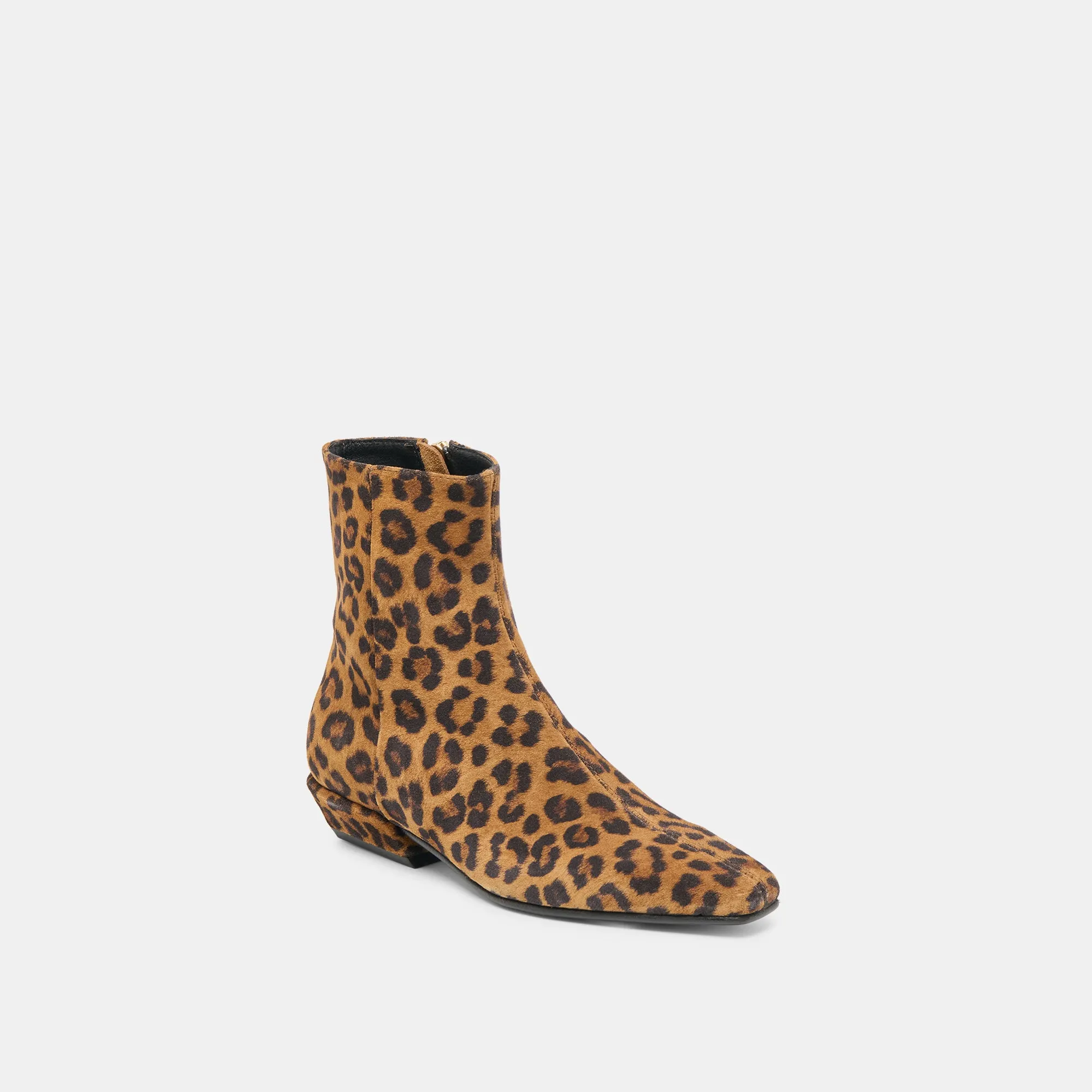 Ergonomic Heel Cup JOANIE BOOTIES LEOPARD PRINTED SUEDE