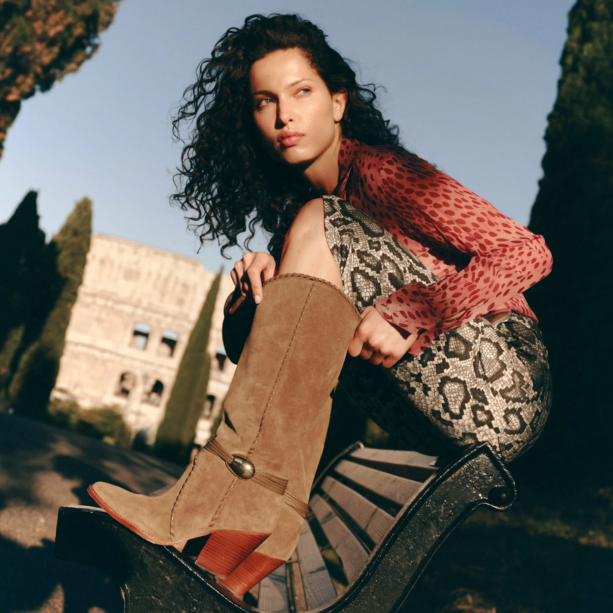 JODY BOOTS OLIVE SUEDE Mono Sock Fit Systems