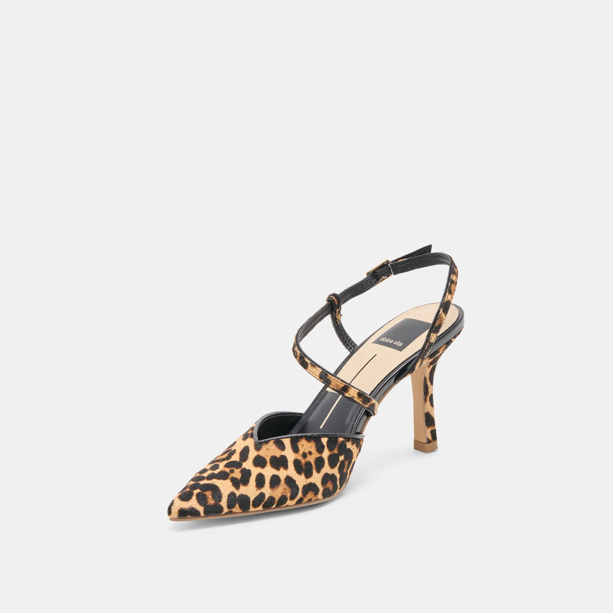 CushionedSole KAMRA HEELS DK LEOPARD CALF HAIR