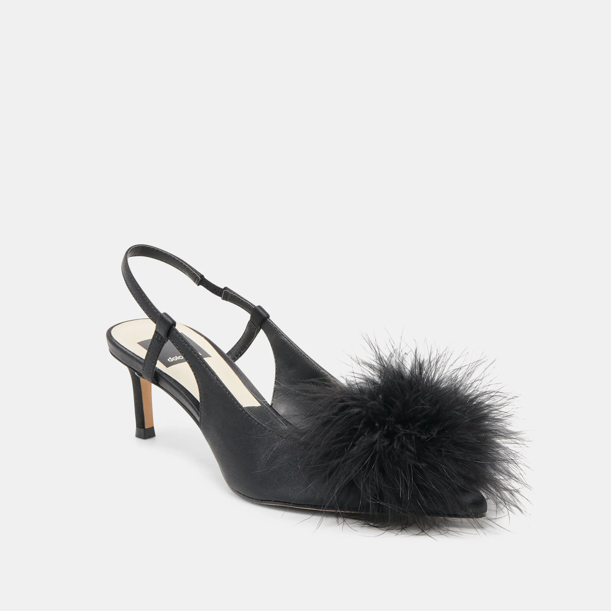 KAMY HEELS ONYX SATIN Comfort Midsoles Outfit Boost