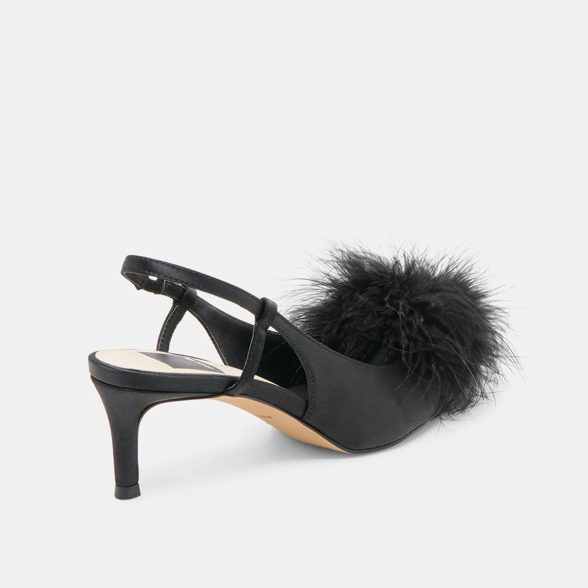 KAMY HEELS ONYX SATIN Shock   Absorbing