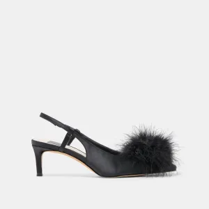 KAMY HEELS ONYX SATIN Heel Cushioning