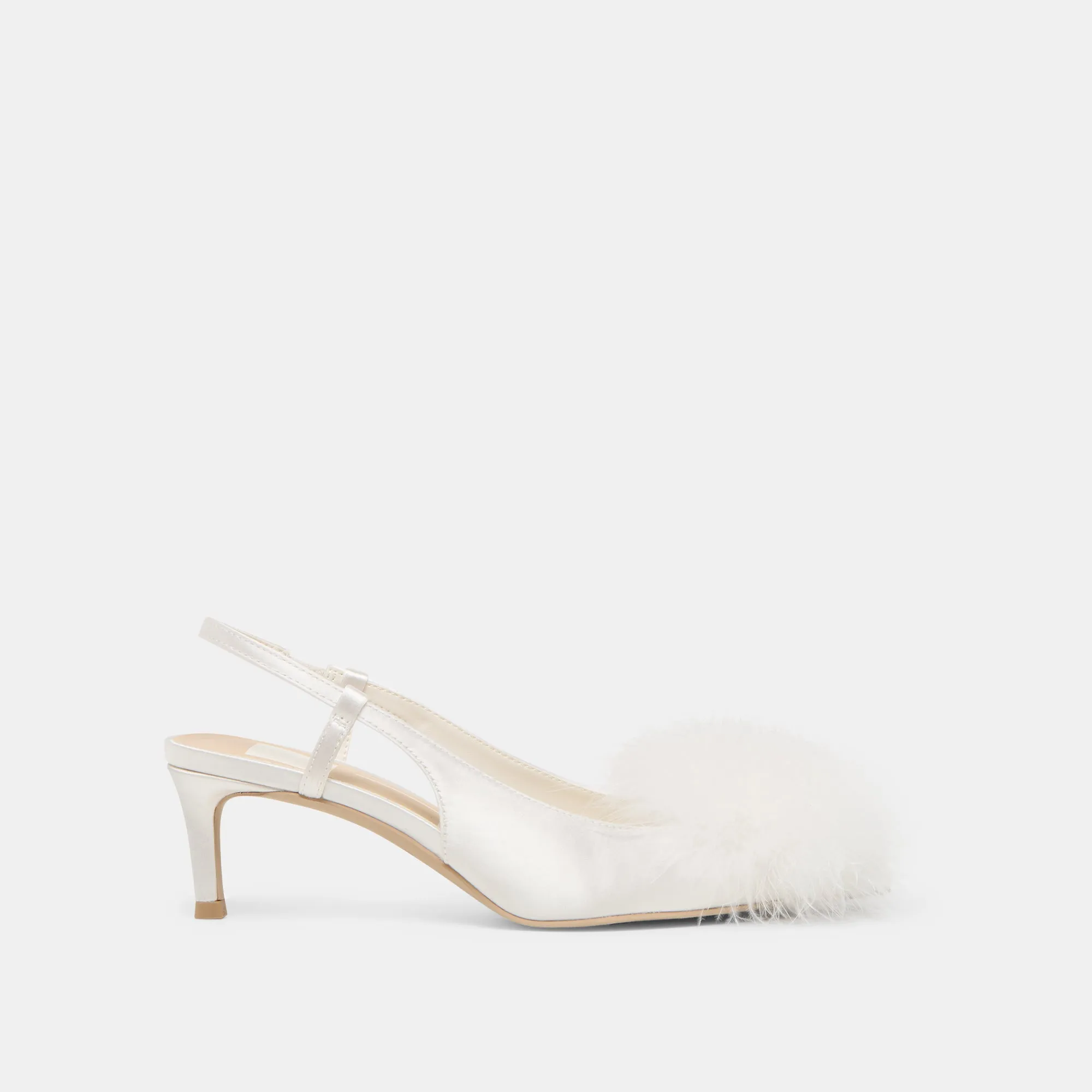 KAMY HEELS TRUE WHITE SATIN Smooth Transition Heel Shock   Dispersion
