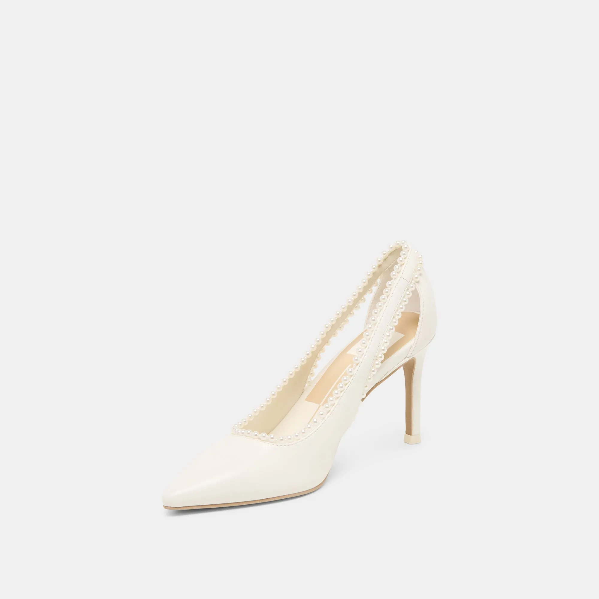 Comfort Tongue Low noise KELSON PEARL HEELS TRUE WHITE LEATHER