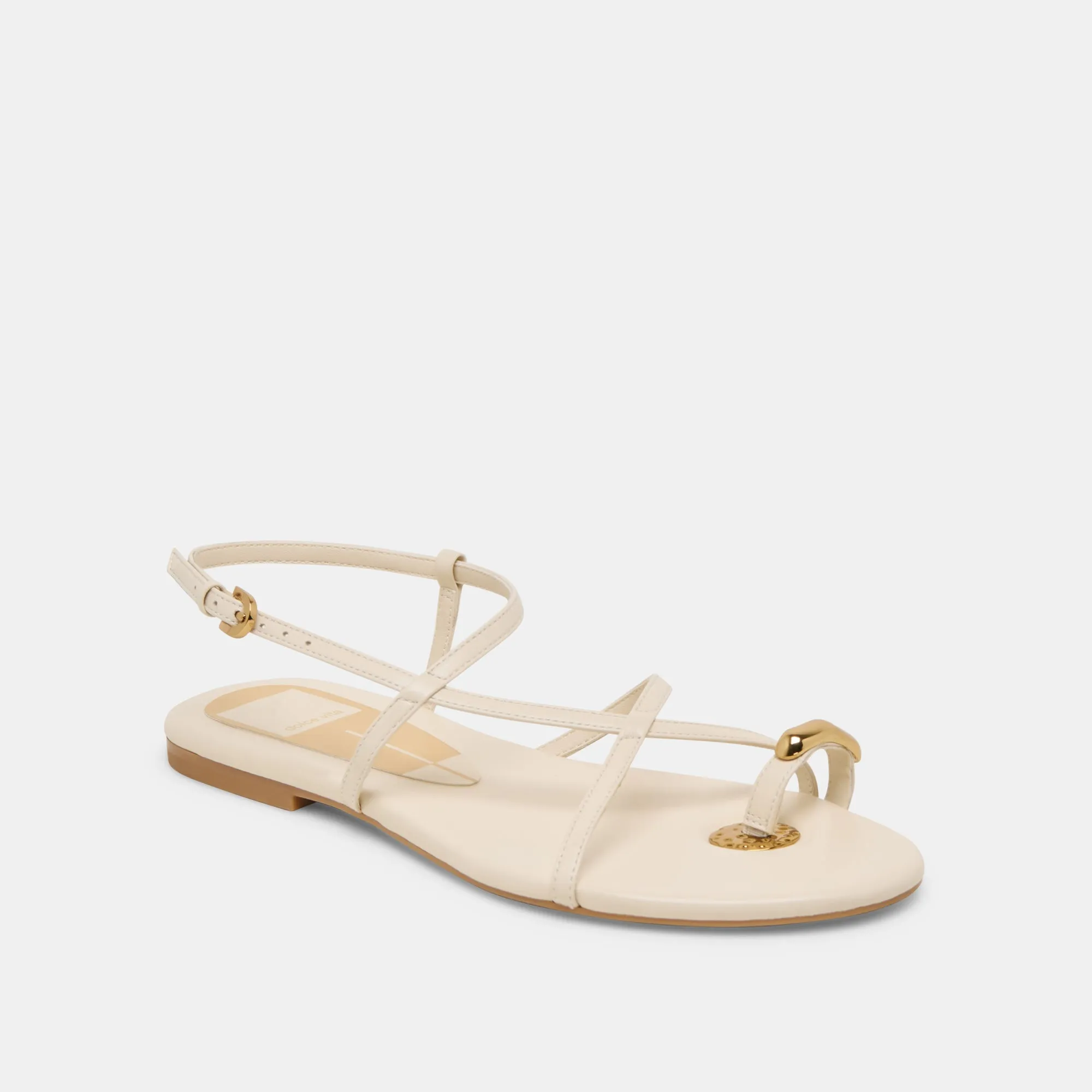 KESHA SANDALS BONE LEATHER Contoured Sole
