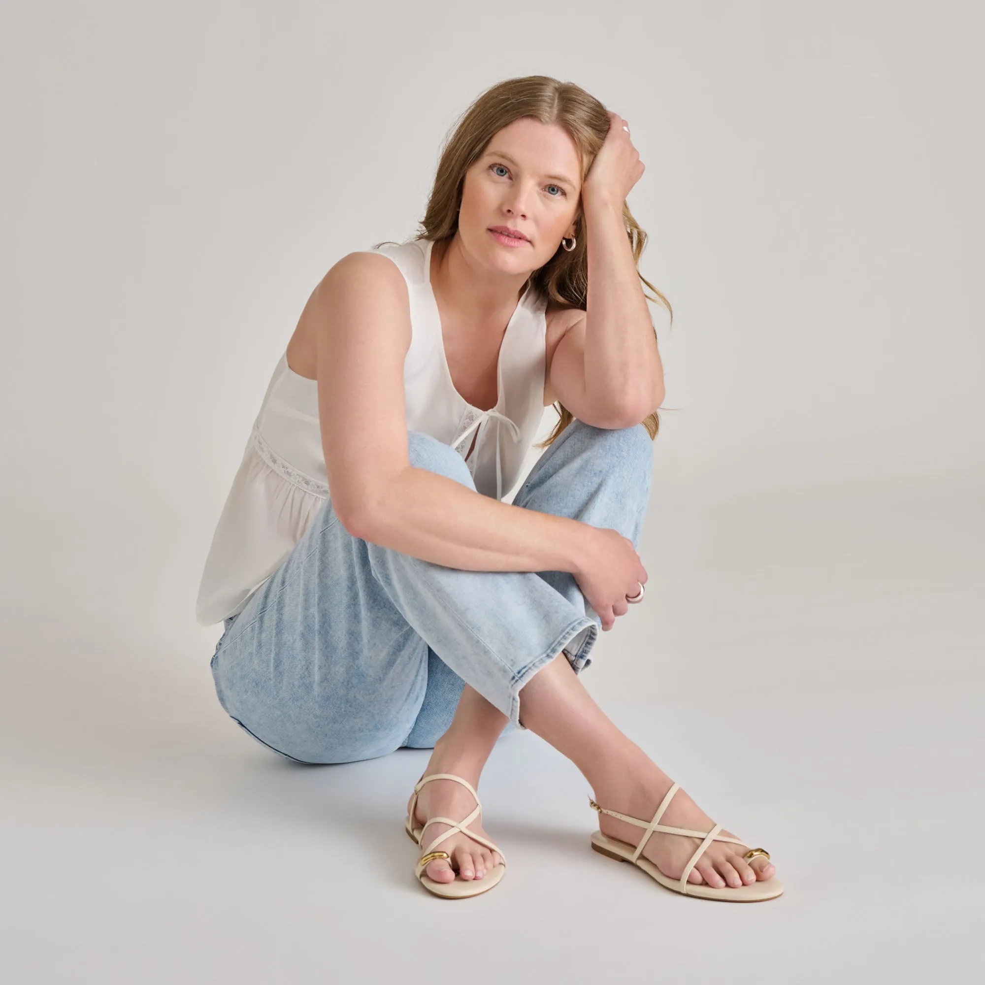 fall fashions KESHA SANDALS BONE LEATHER