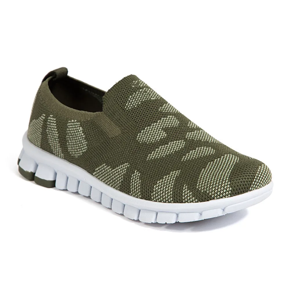 Kids' Eddy Jr. in Light Green/Camo Grippy Outsole Trail Exploration Stable Support Cold Climate