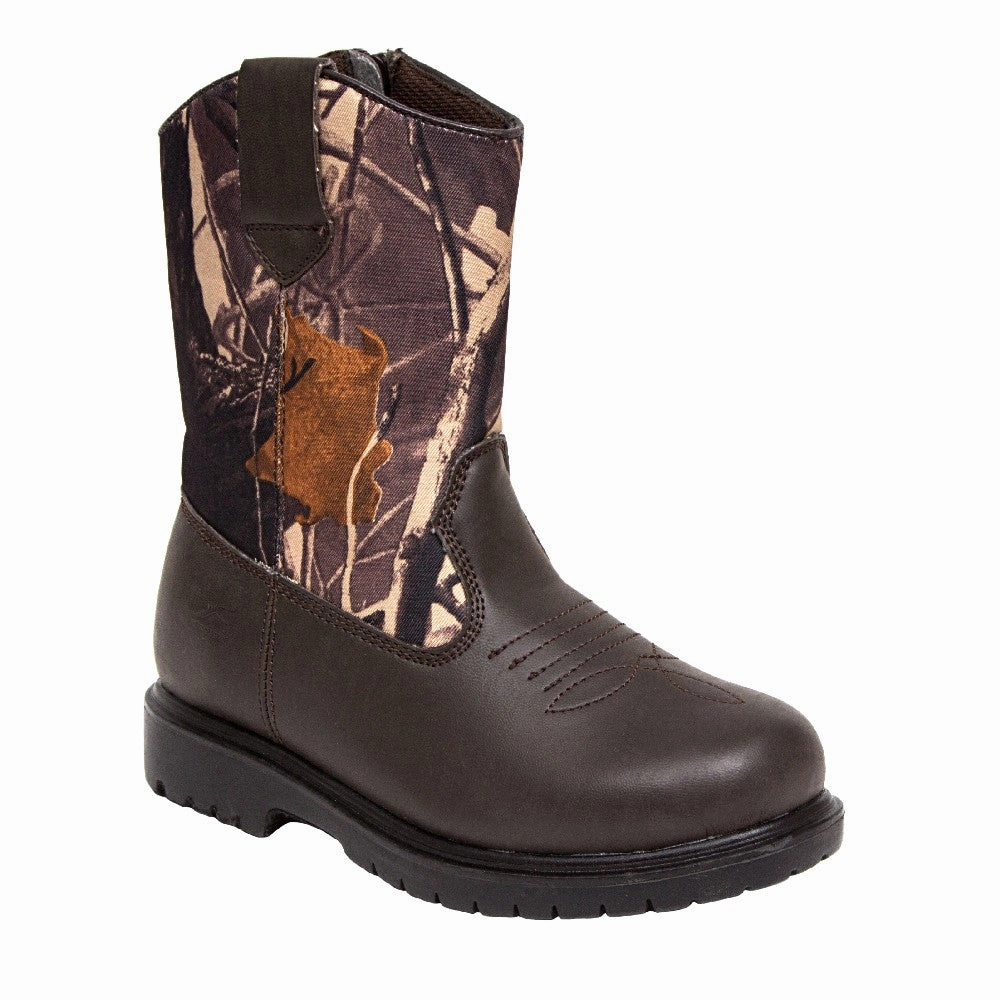 Kids' Tour in Dark Brown/Camo Relax Step