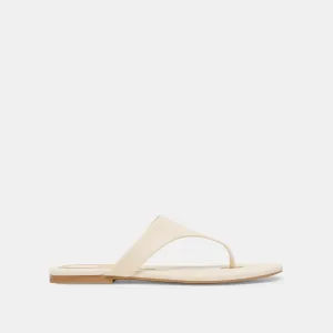 KITTLE SANDALS OFF WHITE LEATHER Ultra Cushioned Heel