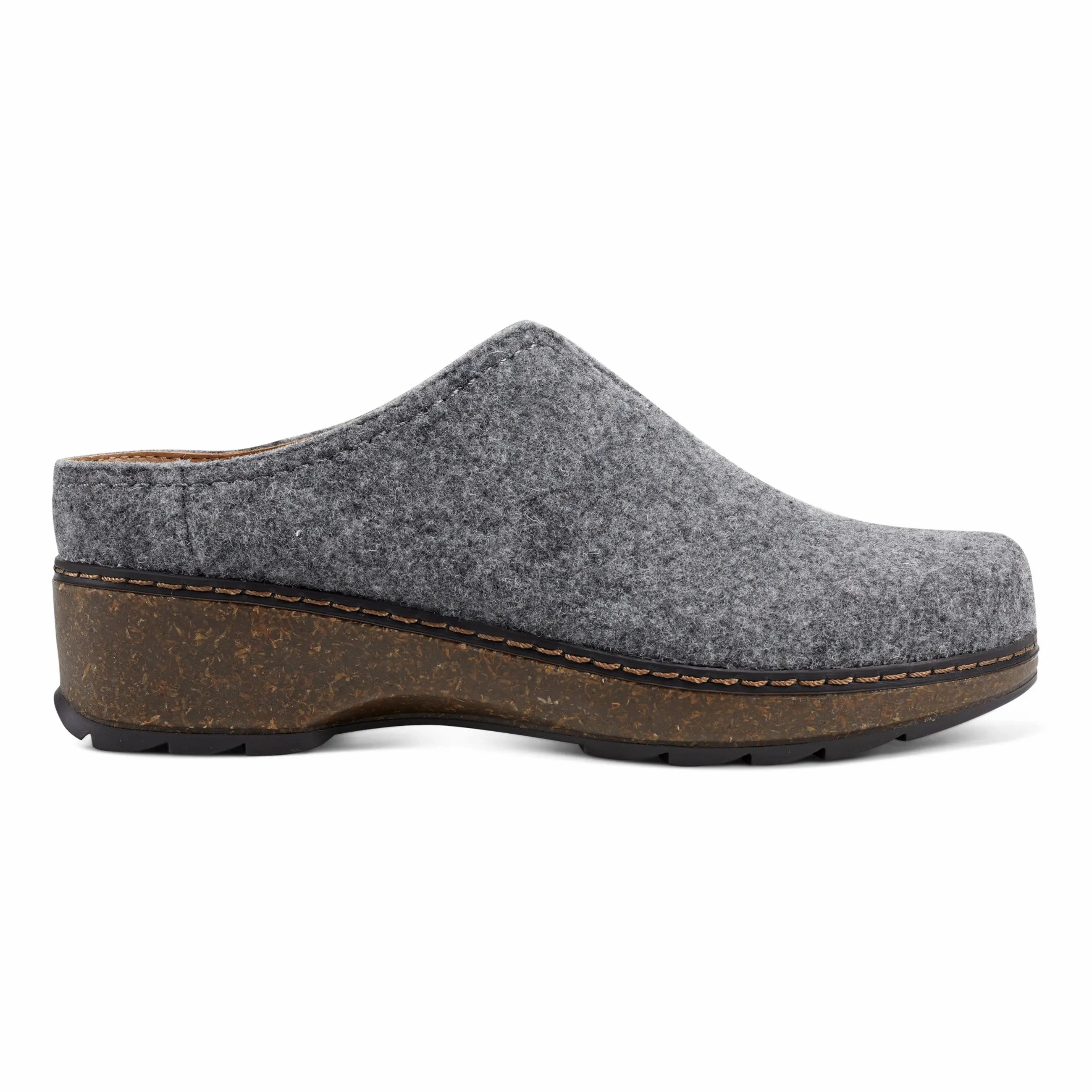 Vegan Leather Shoes Kolia Round Toe Slip-on Casual Clogs