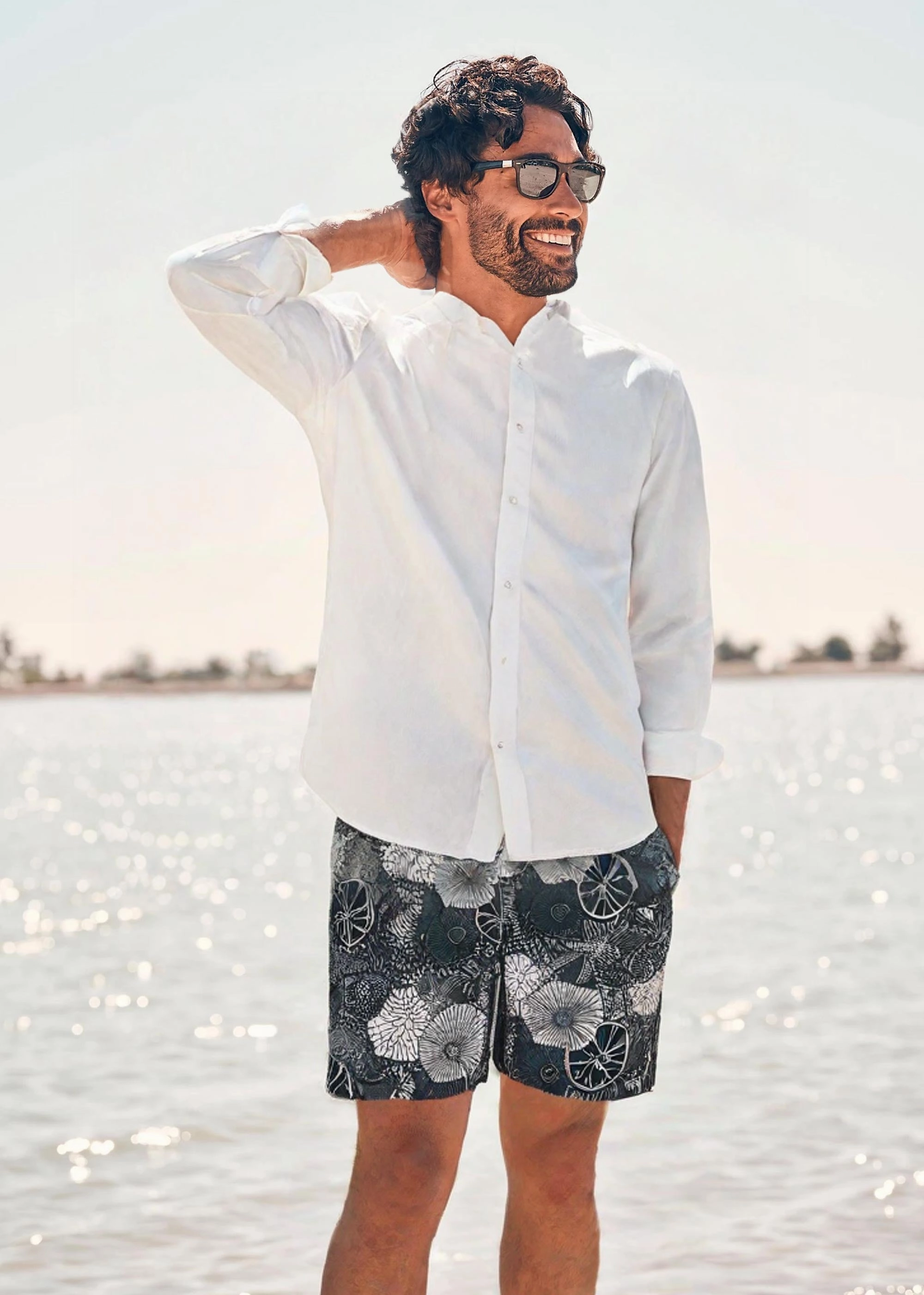 Anti Pilling Surface Recycled Polyester Blend Kyst Swim Trunk (5?? Inseam)