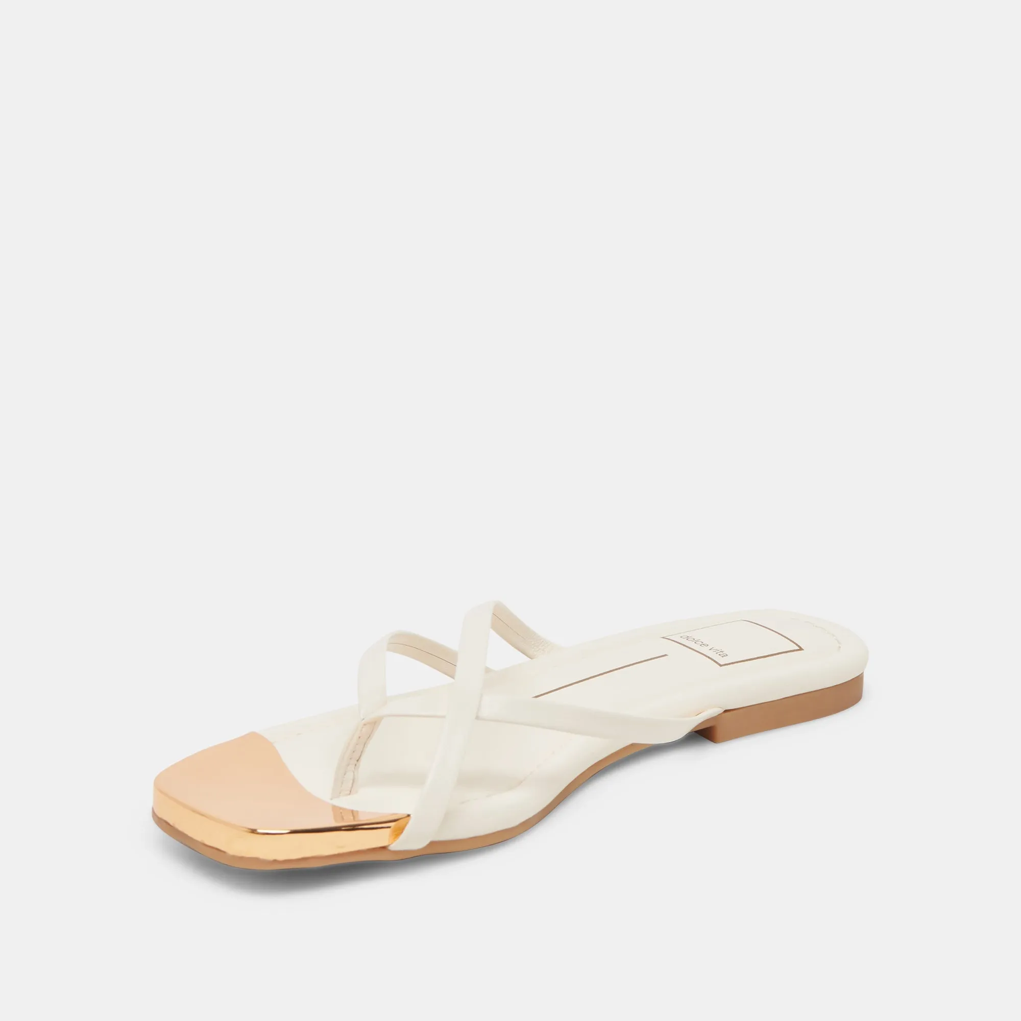 LAGUNA SANDALS OFF WHITE LEATHER Rubberized Tread sole