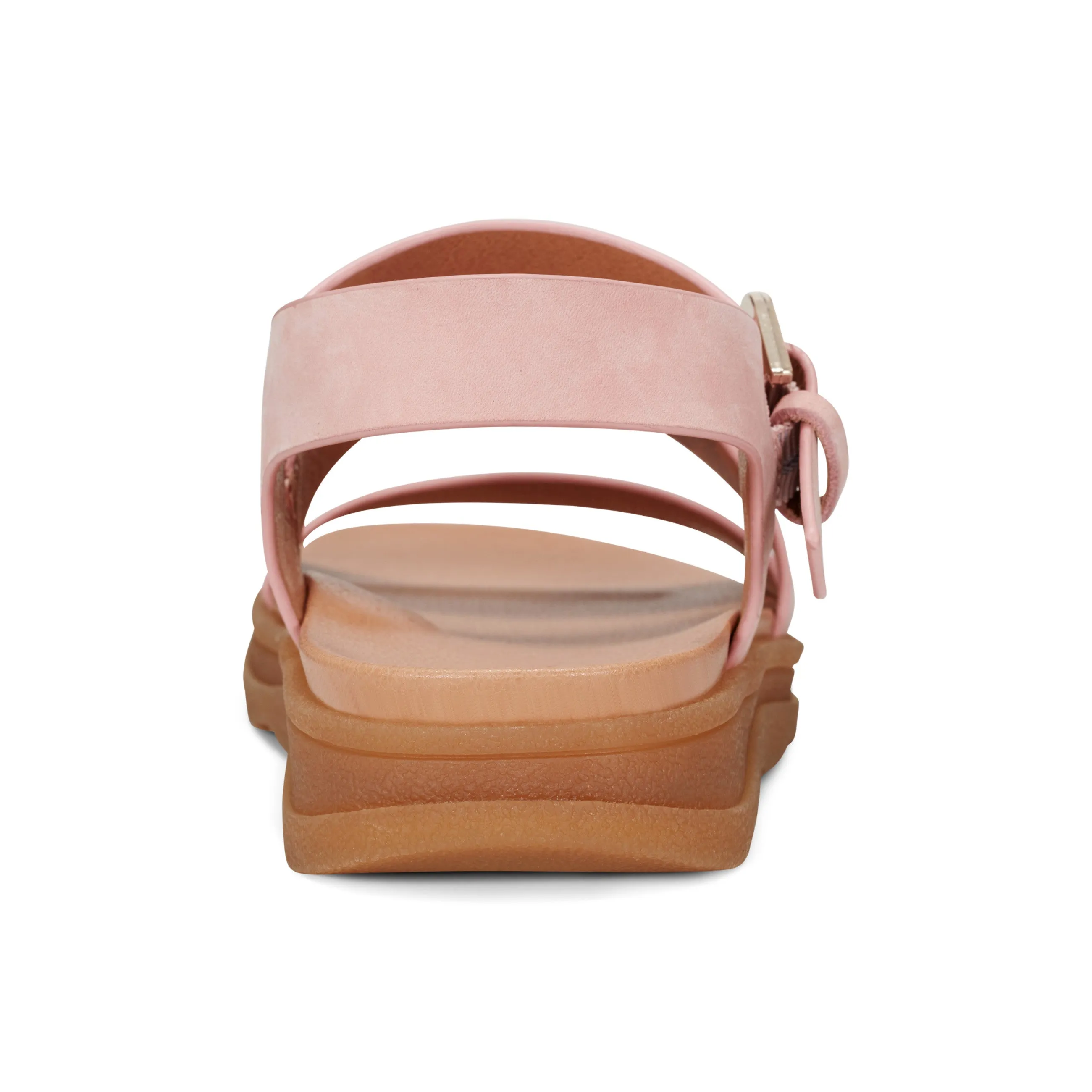 Smart Ease Traction Enhanced Pattern Lainey Casual Strappy Round Toe Flat Sandals