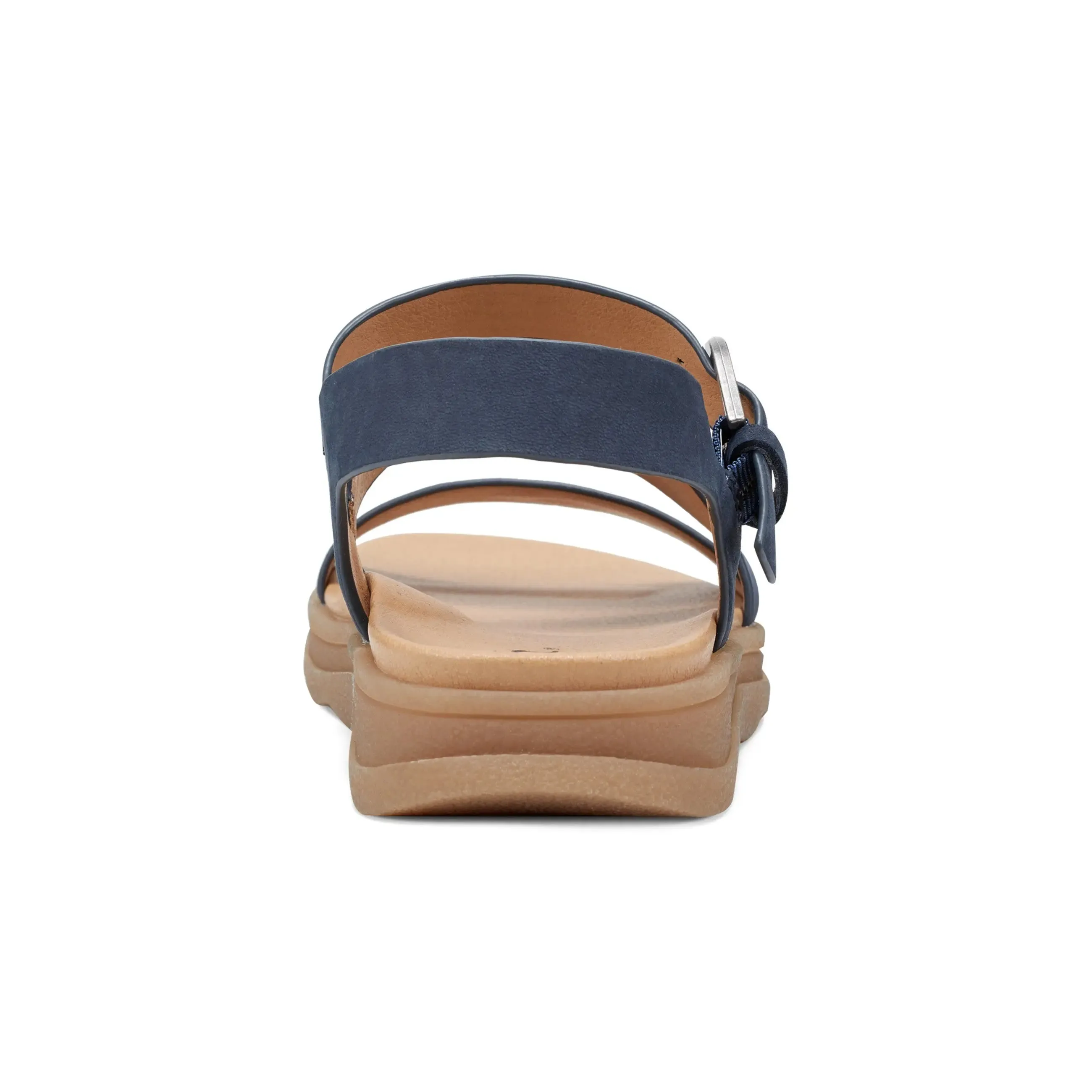 Lainey Casual Strappy Round Toe Flat Sandals Traction Grip