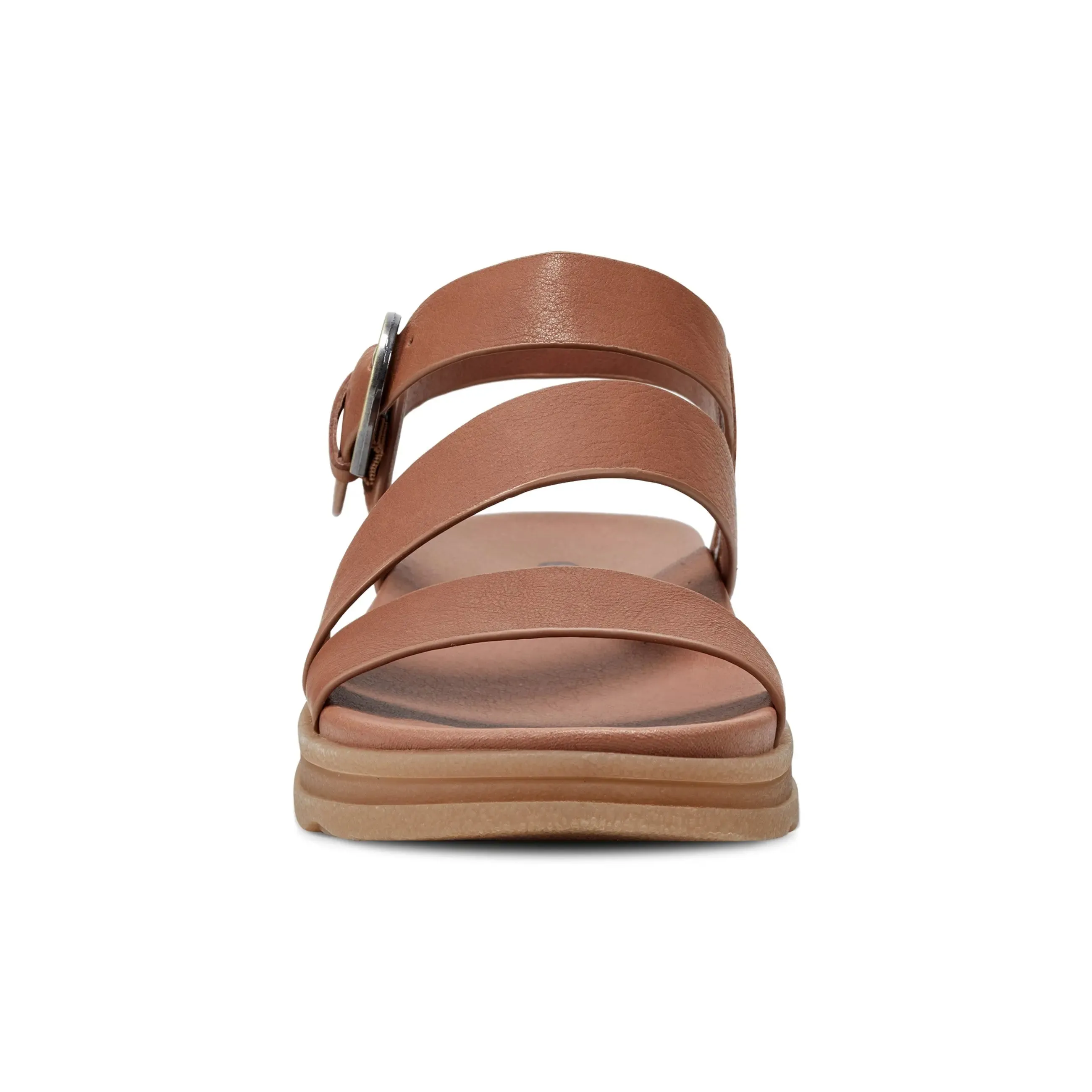 Lainey Casual Strappy Round Toe Flat Sandals Lightweight TPU Frame adults' choices