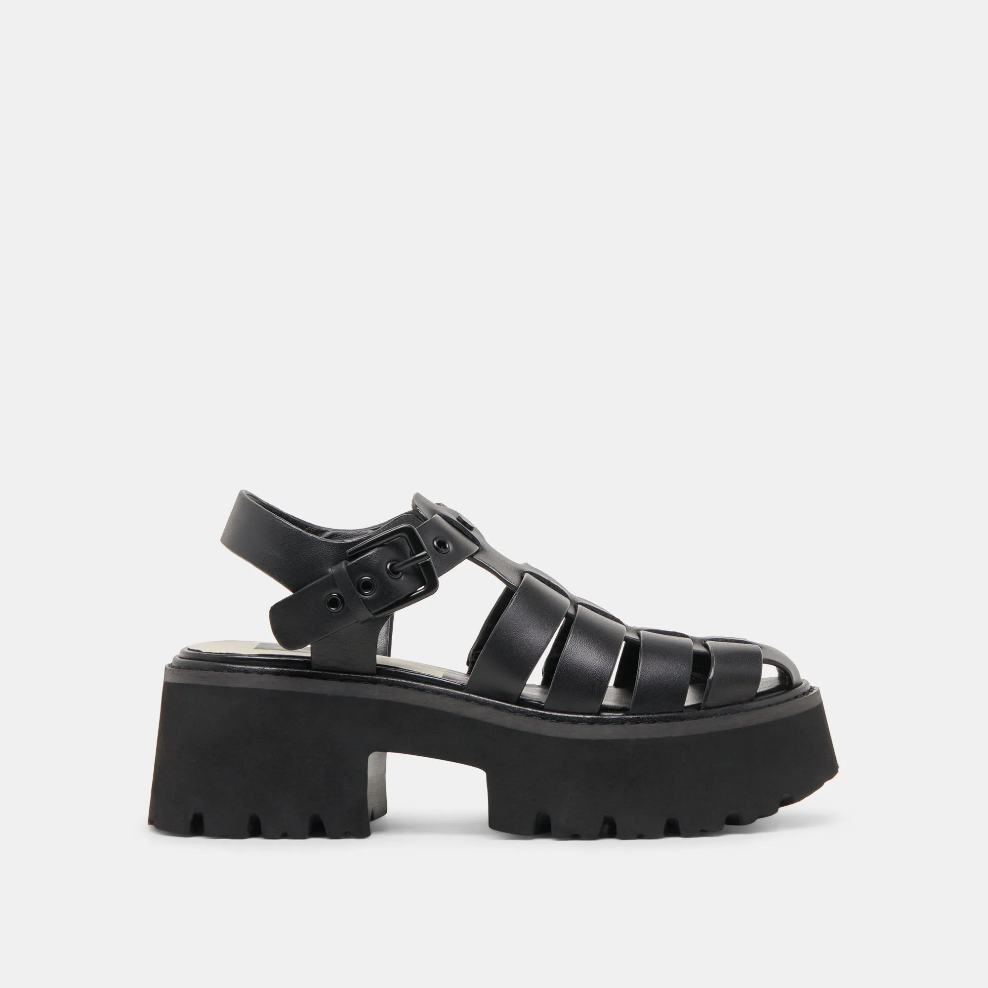 LASLY TONAL SANDALS BLACK LEATHER UV - resistant kids'