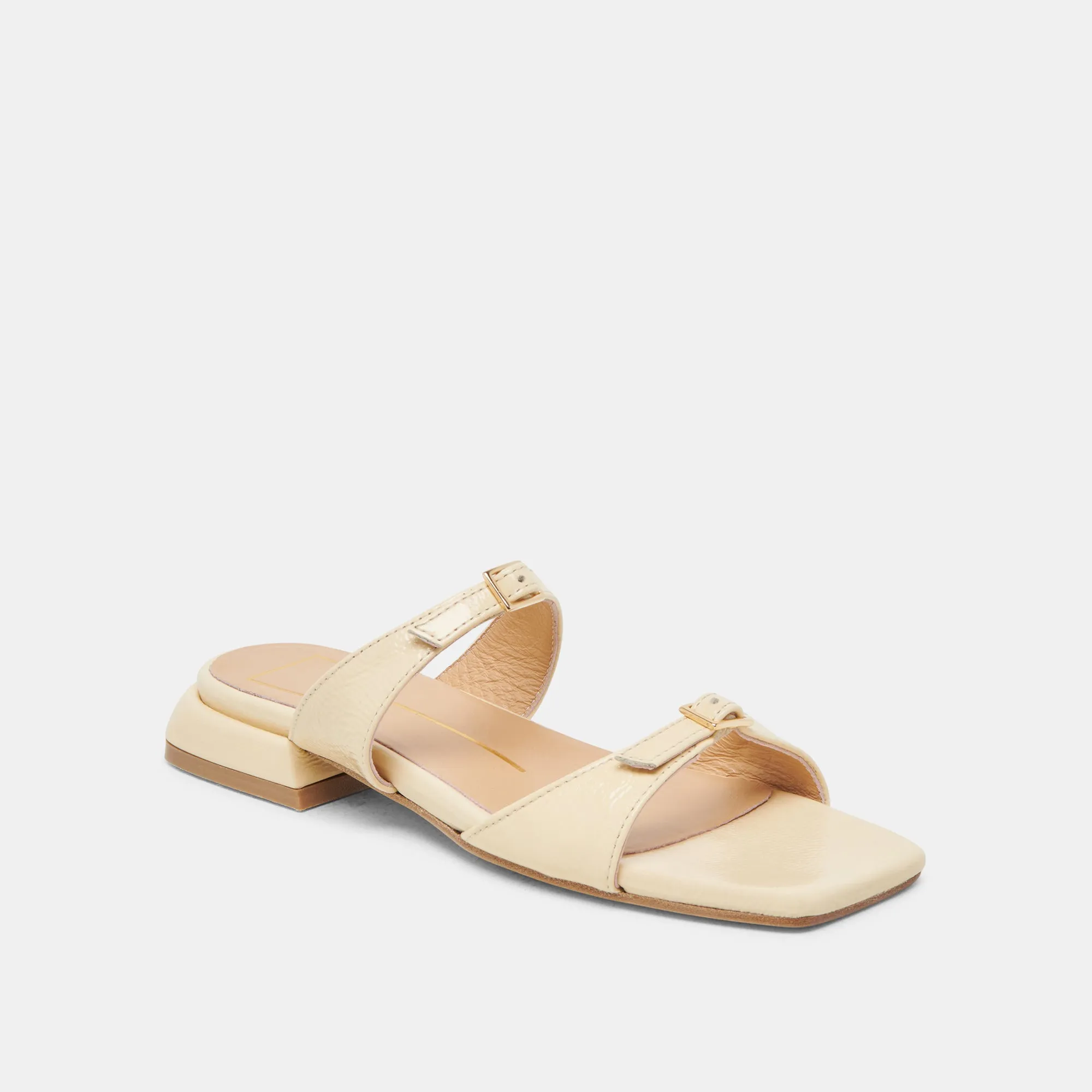 packability - level LAVERN SANDALS LIGHT YELLOW CRINKLE PATENT