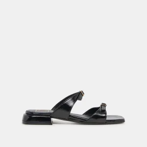 satisfactory least breathable LAVERN SANDALS MIDNIGHT CRINKLE PATENT