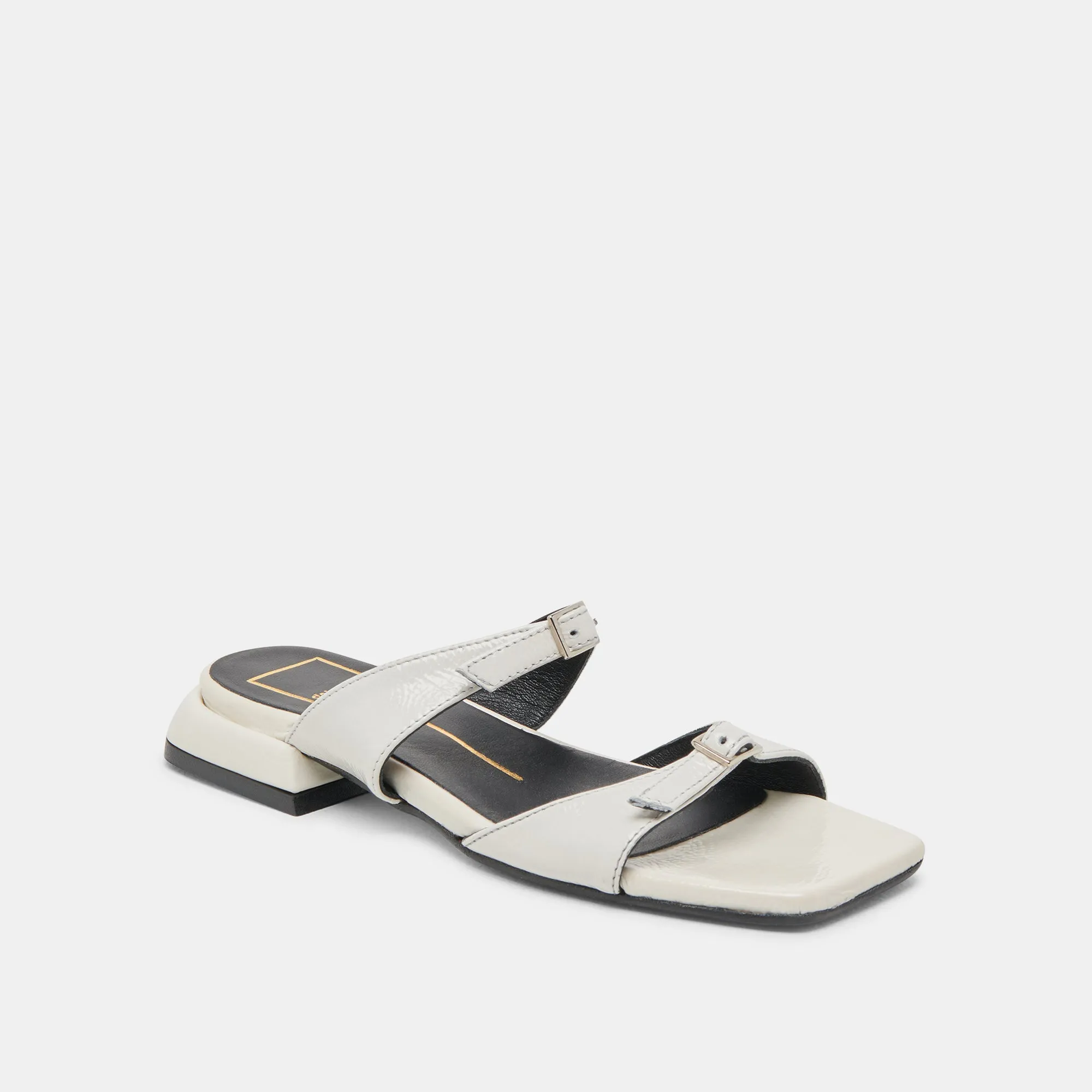 LAVERN SANDALS OFF WHITE CRINKLE PATENT Pressure Relief Pads
