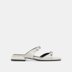 dance shoes LAVERN SANDALS OFF WHITE CRINKLE PATENT