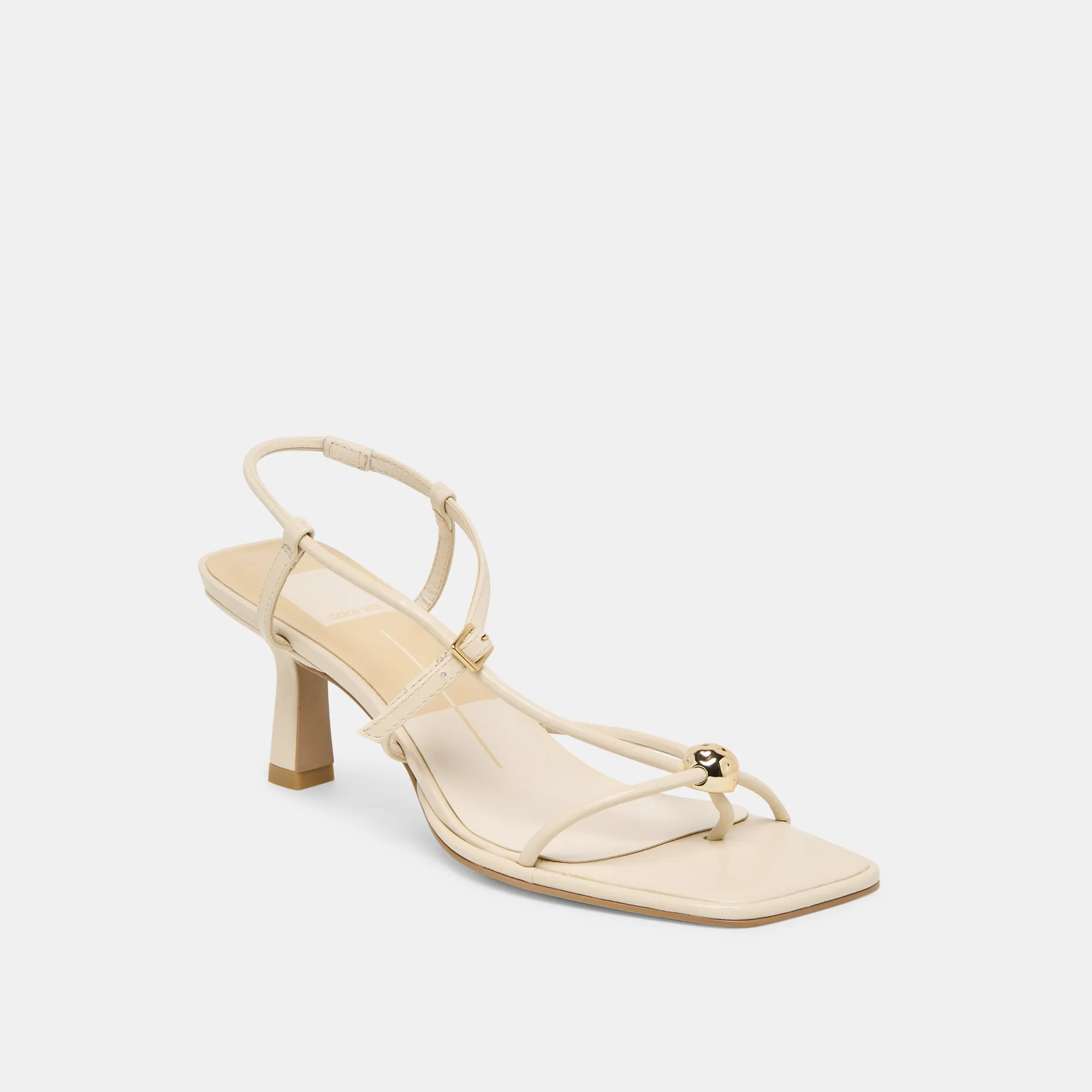 Quick Break simple design MYLEE HEELS CREME LEATHER