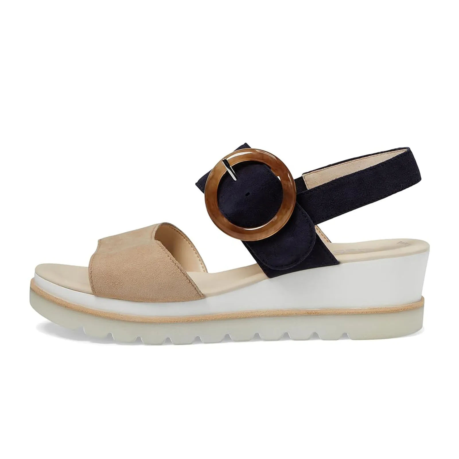 Comfort Mode Gabor 645 Platform Wedge Sandal (Women) - Caramel/Atlantic